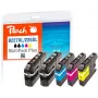 Peach 319377 Inktpatroon 4 st. compatibel hoge (XL) capaciteit zwart, cyaan, magenta, geel