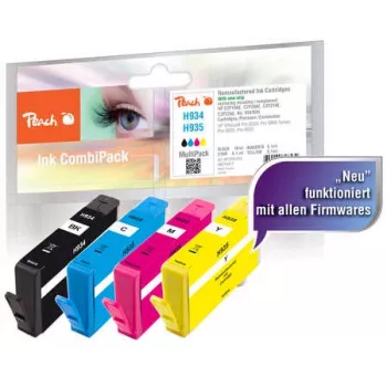 Peach 0F319477 Inktpatroon 4 stuks zwart, cyaan, magenta, geel