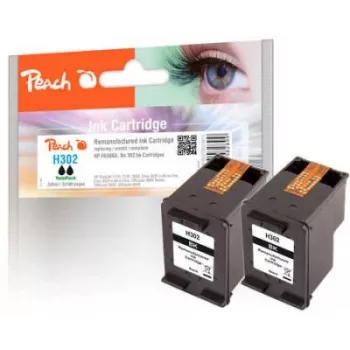 Peach 319611 Inktpatroon 2 stuks Compatibel standaardcapaciteit zwart