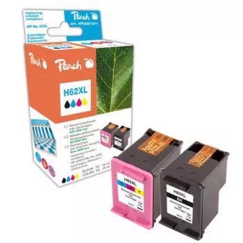 Peach 0F319639 Inktpatroon 2 st. zwart, cyaan, magenta, geel