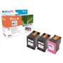 Peach 0F319640 Inktpatroon 3 st. zwart, cyaan, magenta, geel