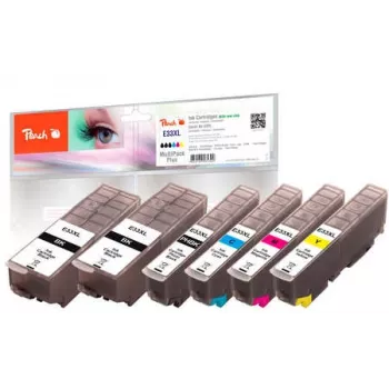 Peach 0F319672 Inktpatroon 6 stuks hoge (XL) capaciteit zwart, cyaan, magenta, geel