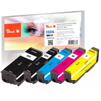 Peach 319803 inktpatroon 5 stuks origineel hoge (XL) capaciteit zwart, cyaan, magenta, geel