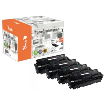 Peach PT707 tonercartridge 4 stuks compatibel zwart, cyaan, magenta, geel