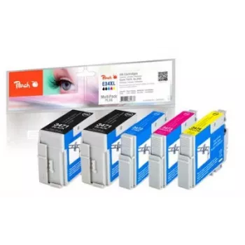 Peach PI200-631 inktpatroon 5 stuks zwart, cyaan, magenta, geel