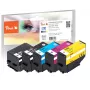 Peach PI200-674 inktpatroon 5 stuks compatibel standaardopbrengst zwart, cyaan, magenta, geel