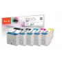 Peach 320402 inktpatroon 5 stuks compatibel hoge (XL) capaciteit zwart, koraal, magenta, fotozwart, geel