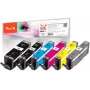Peach 320525 inktpatroon 6 stuks compatibel hoge (XL) capaciteit zwart, cyaan