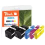 Peach PI300-865 inktpatroon 5 stuks compatibel hoge (XL) capaciteit zwart, cyaan, magenta, geel