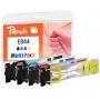 Peach PI200-786 inktpatroon 4 stuks compatibel zwart, cyaan, magenta, geel