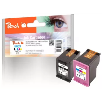 Peach PI300-1045 inktpatroon 2 stuks compatibel zwart, cyaan, magenta, geel