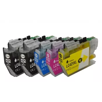 Peach PI500-378 inktpatroon 5 stuks compatibel High (XL) Yield zwart, cyaan, magenta, geel