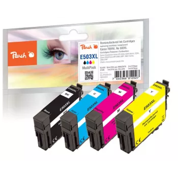 Peach PI200-970 inktpatroon 4 stuks compatibel hoog (XL) bereik zwart, cyaan, magenta, geel