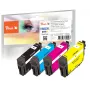 Peach PI200-970 inktpatroon 4 stuks compatibel hoog (XL) bereik zwart, cyaan, magenta, geel