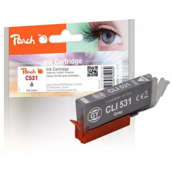 Peach PI100-499 inktpatroon 1 stuk compatibel standaardbereik grijs