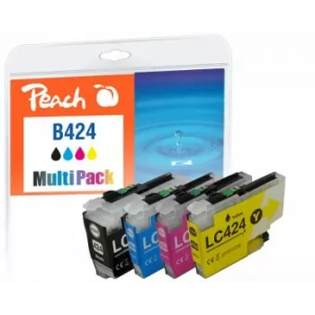 Peach PI500-389 inktpatroon 4 stuks origineel standaardopbrengst zwart, cyaan, magenta, geel