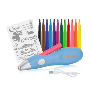 Peach PO150, marker-airbrush, batterijen vereist, blauw Peach PO150. Producttype: marker-airbrush. Batterijen vereist. Productkleur: blauw
