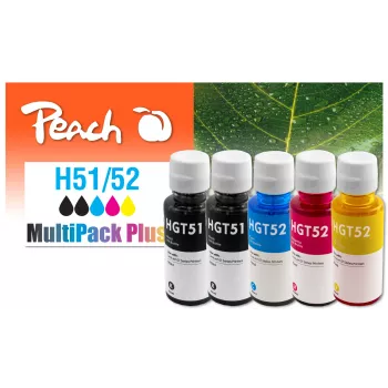 Peach 321285 inktpatroon 5 stuks compatibel standaardbereik zwart, cyaan, magenta, geel
