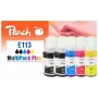 Peach 321323 inktpatroon 5 stuks compatibel standaardbereik zwart, cyaan, magenta, geel