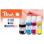Peach 321328 inktpatroon 4 stuks compatibel standaard zwart, cyaan, magenta, geel