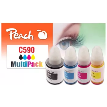Peach PI100-440 inktpatroon 4 stuks compatibel zwart, cyaan, magenta, geel