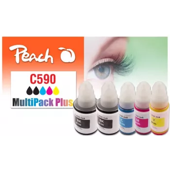 Peach 321339 inktpatroon 5 stuks compatibel standaardbereik zwart, cyaan, magenta, geel