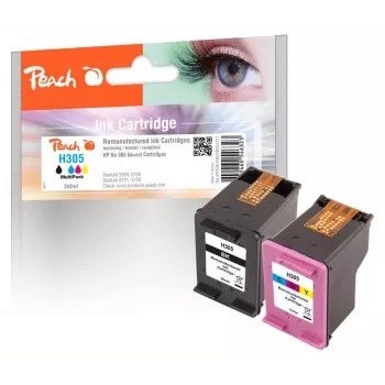 Peach PI300-948 Inktpatroon 2 stuks Compatibel Zwart, Magenta, Geel, Cyaan