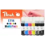 Peach 321706 Inktpatroon 6 stuks Compatibel Standaardbereik Zwart, Cyaan, Grijs, Magenta, Geel