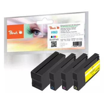 Peach 6ZC70AE Inktpatroon 4 stuks Compatibel Zwart, Cyaan, Magenta, Geel
