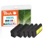 Peach PI300-1032 Inktpatroon 5 stuks Compatibel Hoog (XL) Bereik Zwart, Cyaan, Roze, Geel