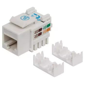 Intellinet Keystone Jack, Cat6, UTP, LSA, Wit, Vlak, Wit, RJ-45, Bus, 22/26, Cat6