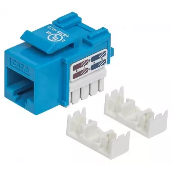 Intellinet Keystone-bus, Cat6, UTP, LSA, Blauw, Vlak, Blauw, RJ-45, Bus, 22/26, Cat6