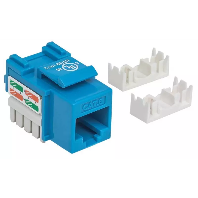 Intellinet Keystone-bus, Cat6, UTP, LSA, Blauw, Vlak, Blauw, RJ-45, Bus, 22/26, Cat6