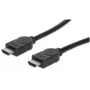 Manhattan HDMI 4K@30Hz kabel met Ethernet, 1m, geschikt voor ALLE 1080p/HD en de meeste 4K-toepassingen (controleer de 4K-specificatie van uw systeem om zeker te zijn), stekker op stekker, zwart, Ultra HD 4K x 2K, levenslange garantie, hoge snelheid, komt overeen met HDMM1MHS