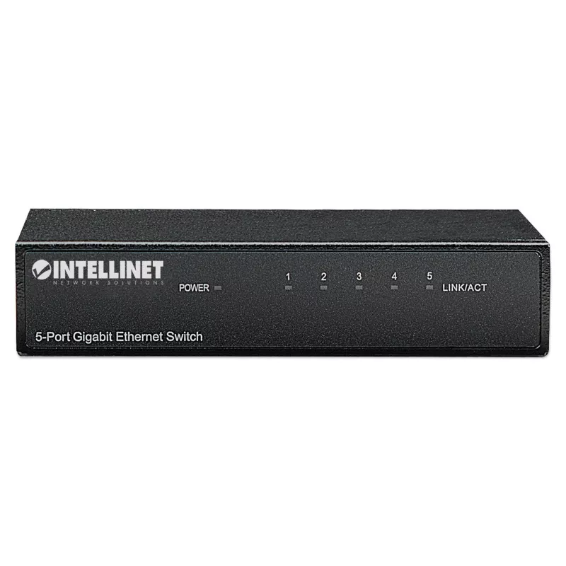 Intellinet 5-poorts Gigabit Ethernet-switch, desktopformaat, metalen behuizing, IEEE 802.3az (Energy Efficient Ethernet)