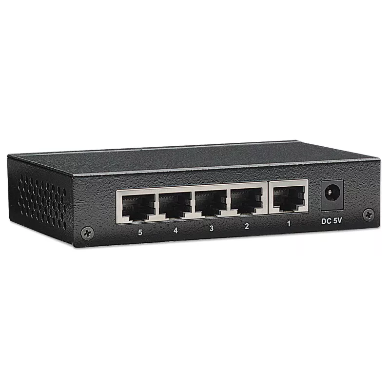 Intellinet 5-poorts Gigabit Ethernet-switch, desktopformaat, metalen behuizing, IEEE 802.3az (Energy Efficient Ethernet)