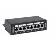 Intellinet Patchpaneel, Cat6a, FTP, 8-poorts, desktop, afgeschermd, 90° Top-Entry LSA-strips, zwart
