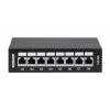Intellinet Patchpaneel, Cat6a, FTP, 8-poorts, desktop, afgeschermd, 90° Top-Entry LSA-strips, zwart
