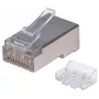Intellinet RJ45 Modulaire stekker Pro Line, Cat6A, STP, 3-tanden, voor massieve en flexibele geleiders, 50 µ vergulde contacten, 70 stuks