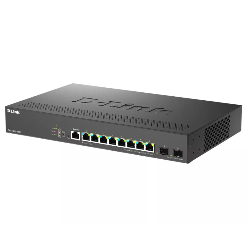 D-Link DMS-1250-10SP/E netwerkswitch managed 2.5G Ethernet (100/1000/2500) Power over Ethernet (PoE) zwart