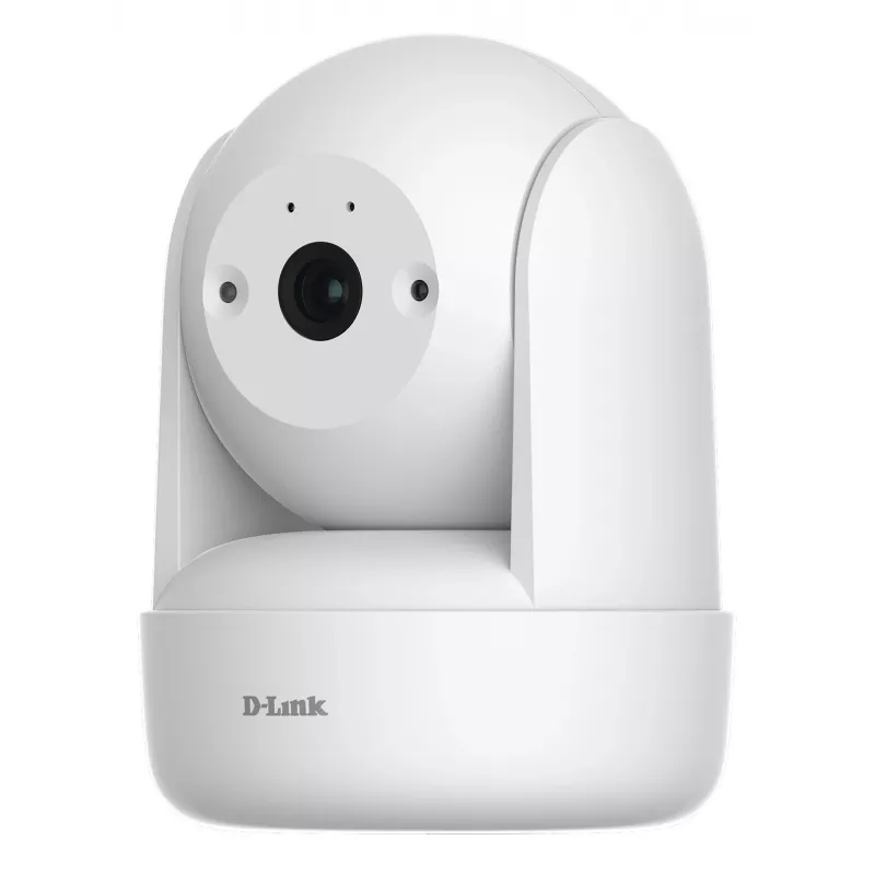 D-Link 2K pan-tilt wlancamera, IP-beveiligingscamera, binnen, draadloos, bureau, wit, turret