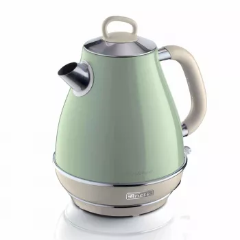 Ariete 2869 Vintage waterkoker, roestvrij staal, 1,7 l, automatische uitschakeling, 2000 W, voor water, thee en kruidendranken, pastelgroen
