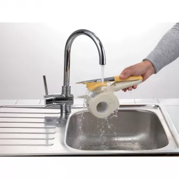 Ariete 457 Gratì Waterproof – waterdichte elektrische rasp – draadloos – onder stromend water afwasbaar – 2 roestvrijstalen rollen – wit en geel