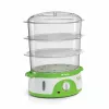 Ariete 911 Healthy Steam - elektrische stoomkoker - 3 manden - rijstcontainer - timer 60 min. - 800 watt - 9 liter - wit en groen