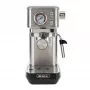 Ariete 1381 koffiemachine met manometer, geschikt voor koffiepoeder en ESE-pads, 1300 W, 1,1 l capaciteit, 15 bar druk, filter voor ½ kopjes, cappuccinopijpje, zilver