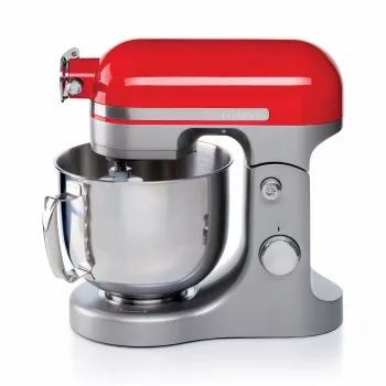 Ariete Moderna rode keukenmachine, staafmixer, rood, kloppen, kneden, mixen, 5,5 l, draaiknop, aluminium
