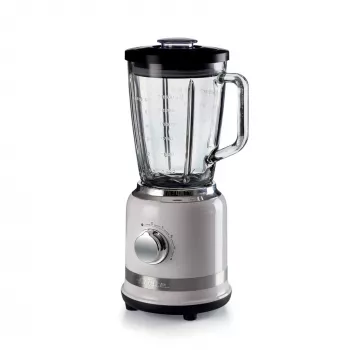 Ariete Modern witte blender met glazen kan, tafelmixer, 1,5 L, pulsefunctie, ijs crushen, 1000 W, wit