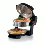 Ariete 927 Pizzeria , dubbele pizzaoven, 2 pizza's in 4 minuten, 2300 W, 2 vuurvaste stenen, 2 thermostaten, diameter 32 cm, 5 gaarstanden, 2 roestvrijstalen pizzascheppen, rood