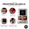 Ariete 4626 Airy Fryer 6L, heteluchtfriteuse, 1300 W, 6 l inhoud, 2,5 kg capaciteit, 8 voorgeprogrammeerde programma's, temperatuur tot 200 °C, transparante mand voor kookcontrole, zwart