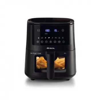 Ariete 4633, heteluchtfriteuse 4L, 1400W, inhoud 4L, 9 programma's, shake- en grillfunctie, temperatuur tot 200°C, zwart